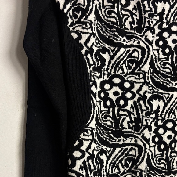 Black and White Sweater Dress - Picture 4 of 4